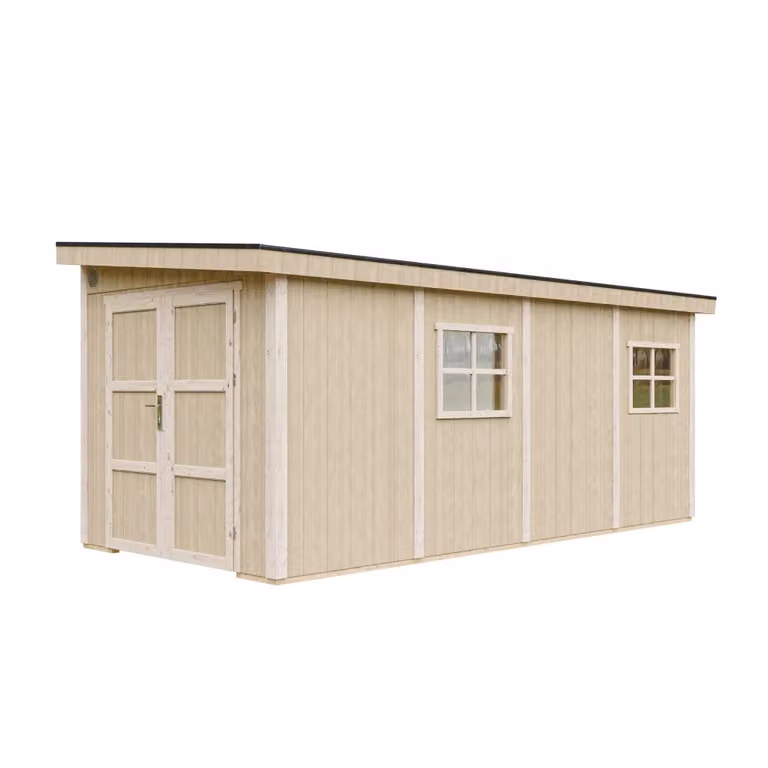 Casetta da giardino 11,47 m² - H231x248x530 cm - Senza pavimento e parete laterale - Timbela M940B