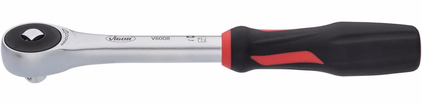 Cricchetto reversibile VIGOR "V5436" 3/8", impugnatura girevole a 360° Lunghezza: 237 mm