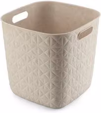 Cesta in plastica Cube Curver Bianco gesso L/P/H: 28 x 28 x 27 cm