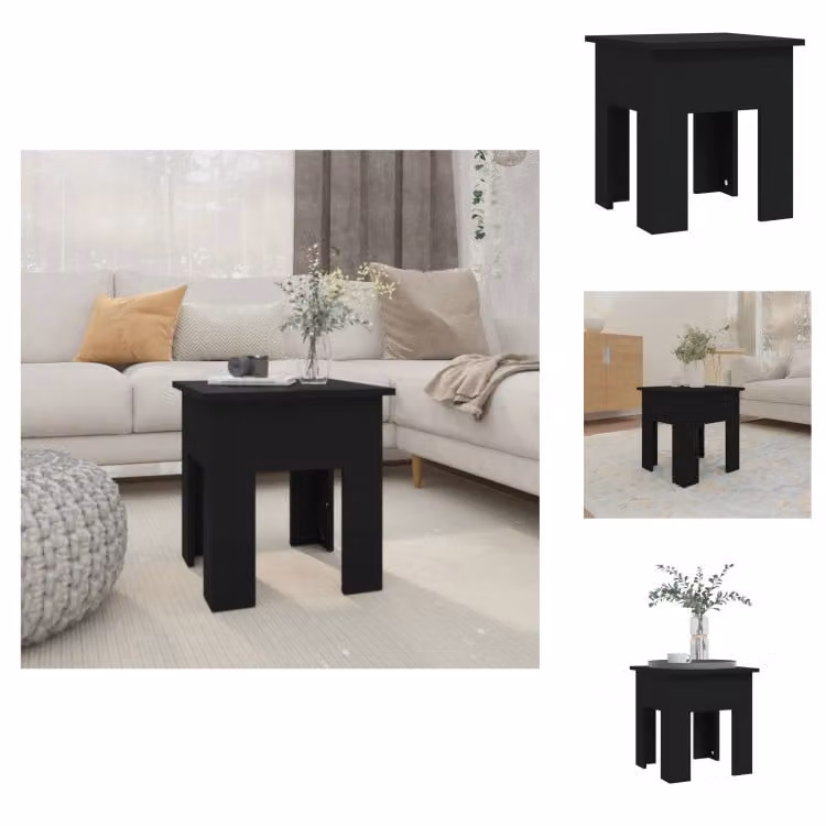 vidaXL Tavolino nero 40x40x42 cm in legno - Tavolini da caffè