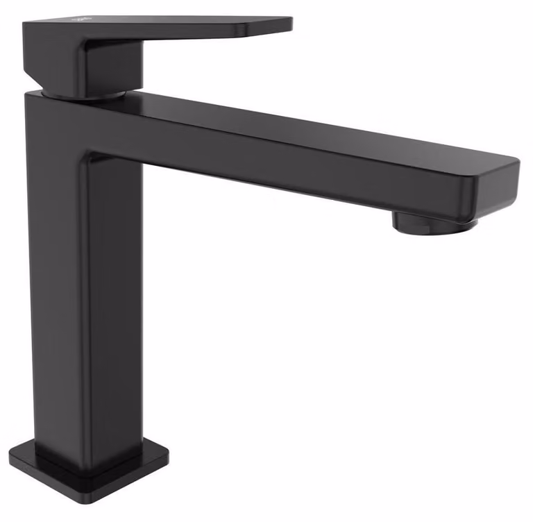 Miscelatore per lavabo TURSI, altezza 190 mm, nero opaco