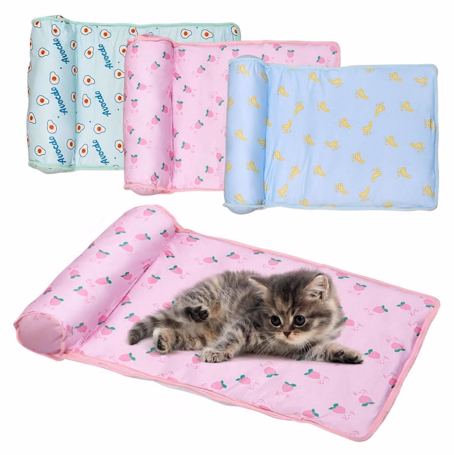 Letto refrigerante per cani e gatti, autorigenerante, lavabile, traspirante, 80 x 60 cm