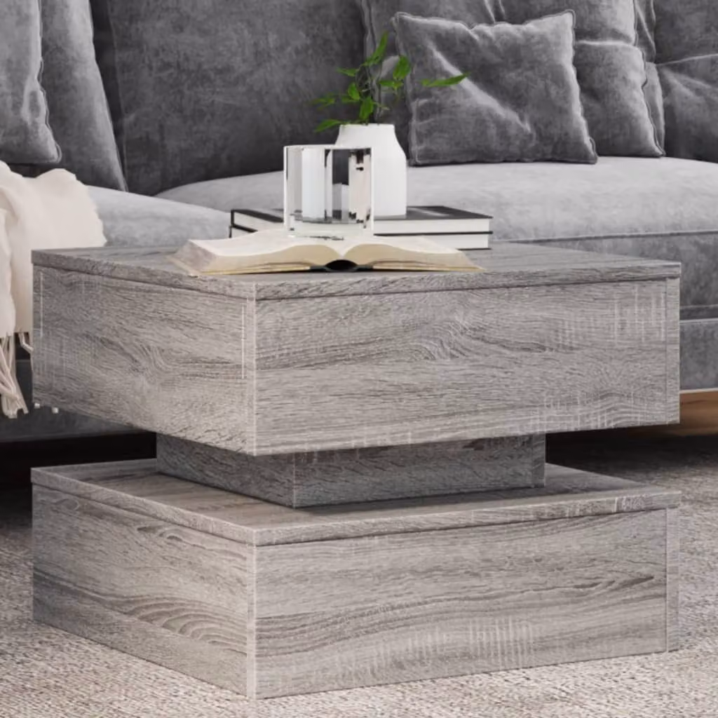 Maison Exclusive - Tavolino con luci LED Grigio Sonoma 50x50x40 cm