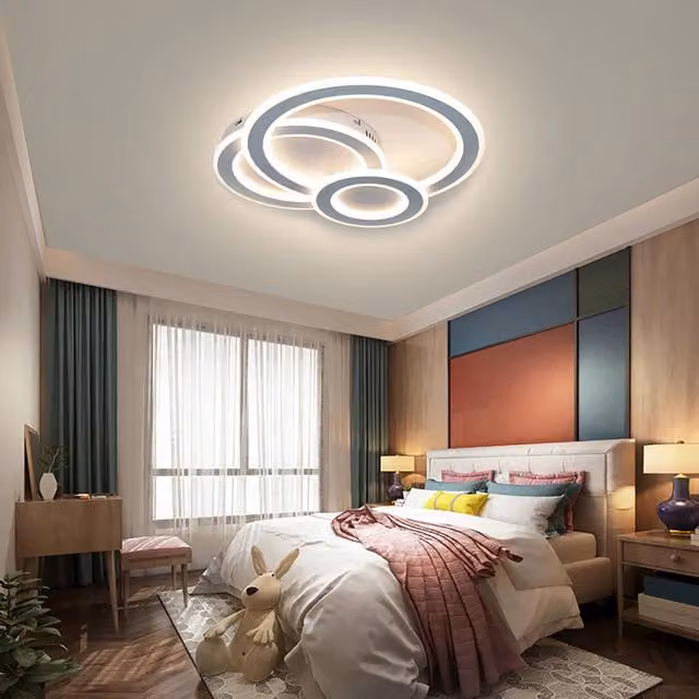 Plafoniera LED CANDY PLANETITALY Bianca, Moderna e Dimmerabile con Telecomando, 105W, 8573lm, Luce CCT Regolabile