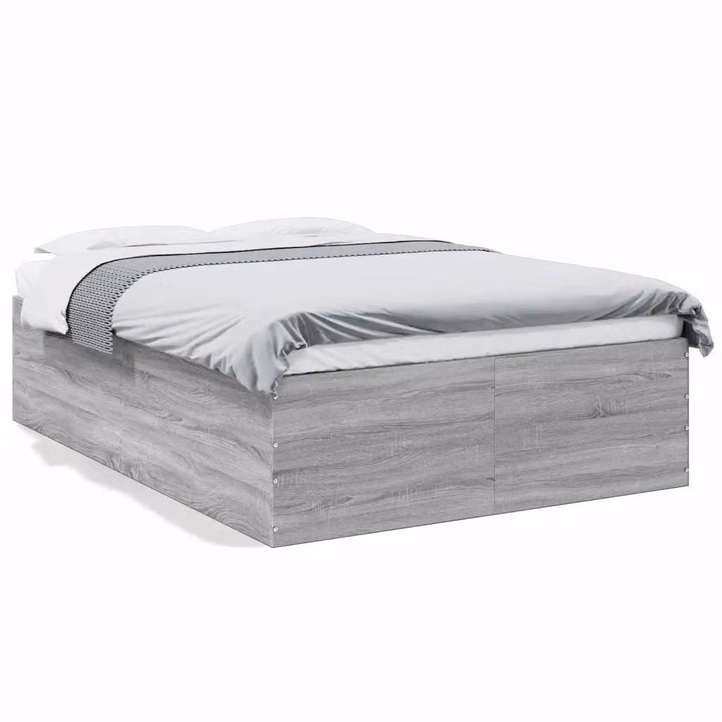 Giroletto moderno vidaXL in legno e MDF grigio con cassetti L: 120 cm, P: 200 cm, H: 30 cm – 2