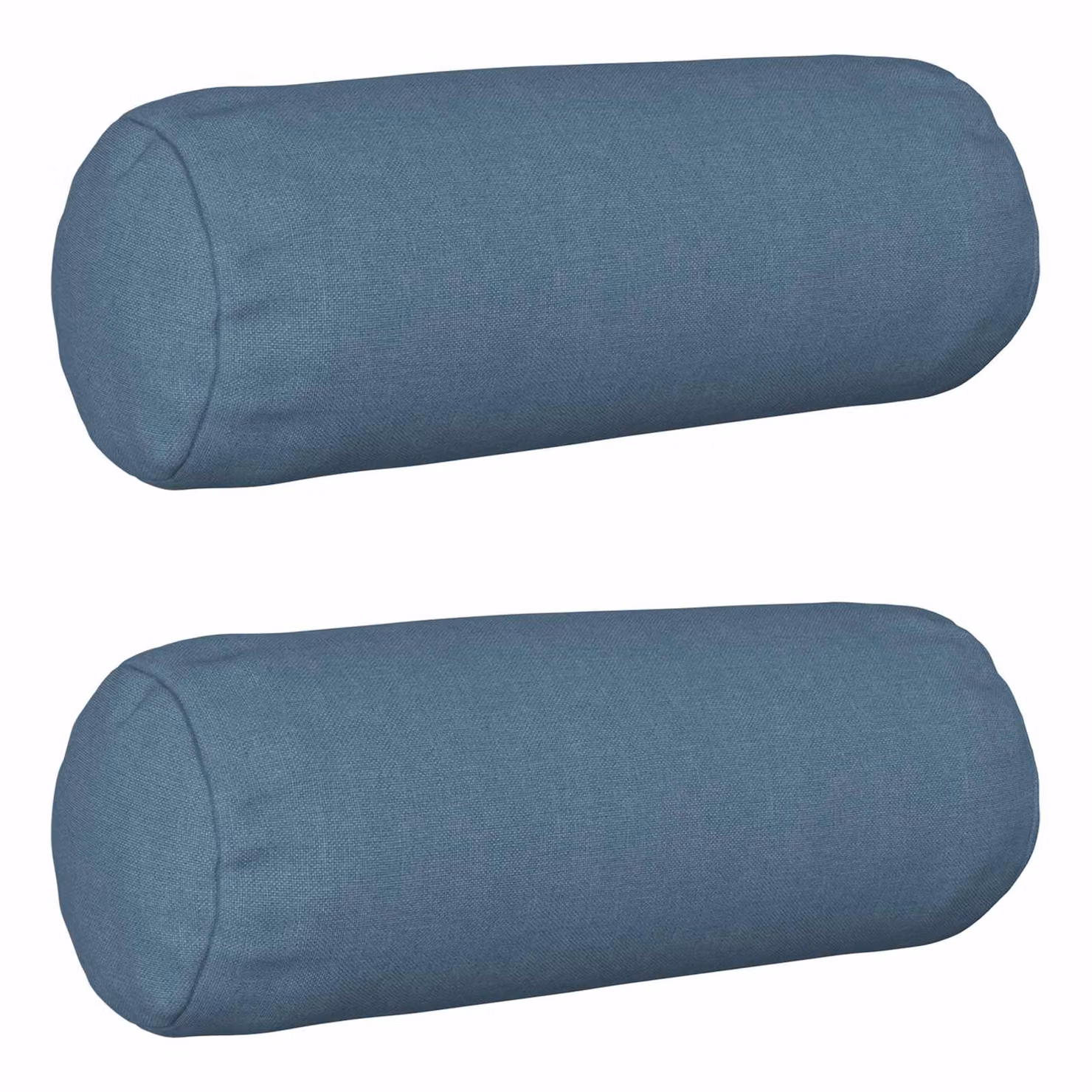 Set di 2 federe vidaXL HEERLEN blu jeans in poliestere, forma ovale, Ø 15 x 40 cm