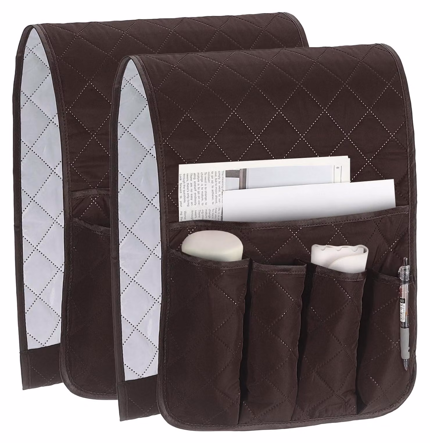 Solidchoice - 2 organizer per braccioli del divano, con 5 scomparti