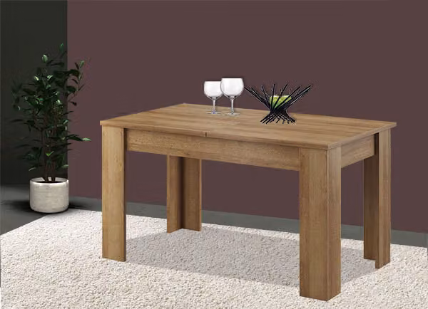 Tavolo da pranzo tavolo da cucina tavolo in legno sala da pranzo allungabile 140-180x80cm rovere riviera