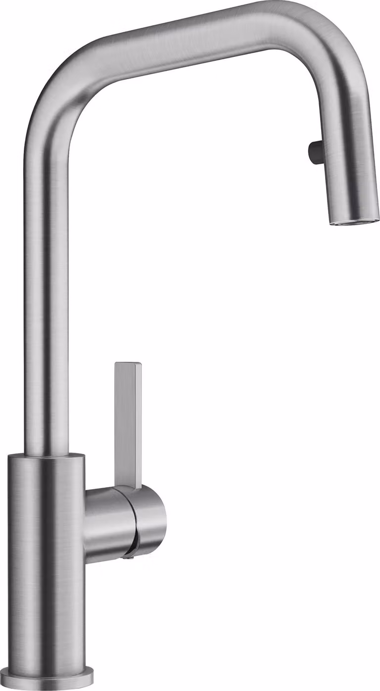 Miscelatore lavello con doccetta in acciaio inox satinato Blanco 526614