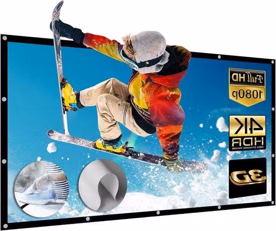 Schermo grande 16:9 con risoluzione 4K e tecnologia 3D, ideale per sistemi home cinema e presentazioni. Dimensioni: 552 x 311 cm. Formato ampio, perfetto per home cinema e presentazioni.