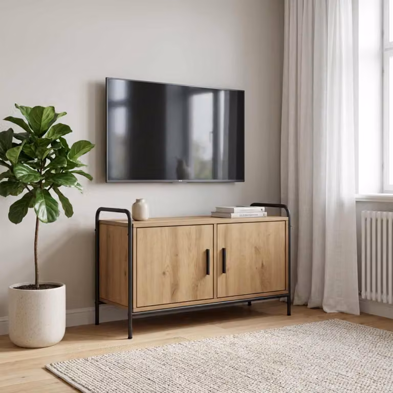 Mobile TV vidaXL in stile moderno, colore marrone, L 79,5 cm x P 33 cm x H 50 cm