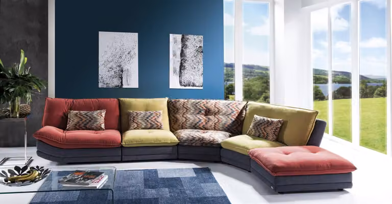 Design Stoff Ecksofa L-Form Sofa Couch Design Polster Textil Modern Eckgarnitur
