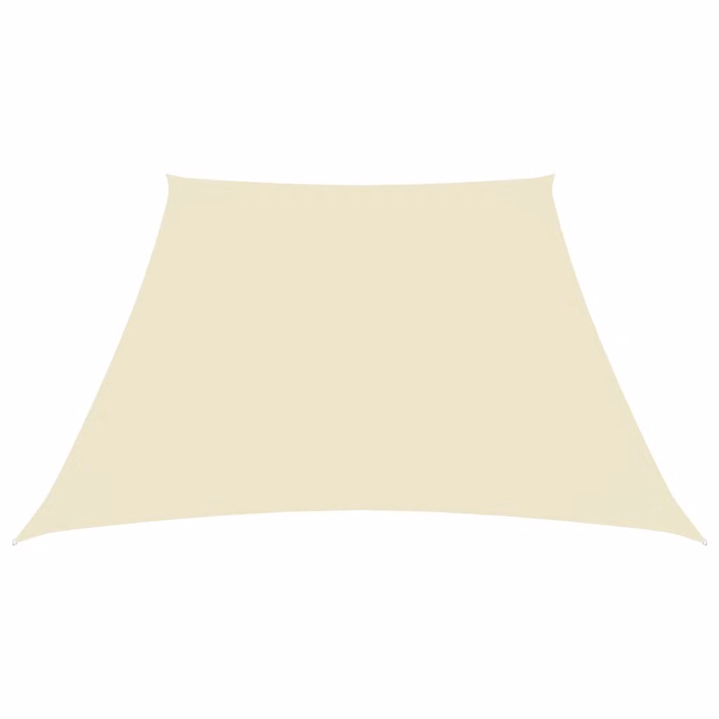 vidaXL Tenda da sole in tessuto Oxford trapezoidale 2/4x3 m bianco crema