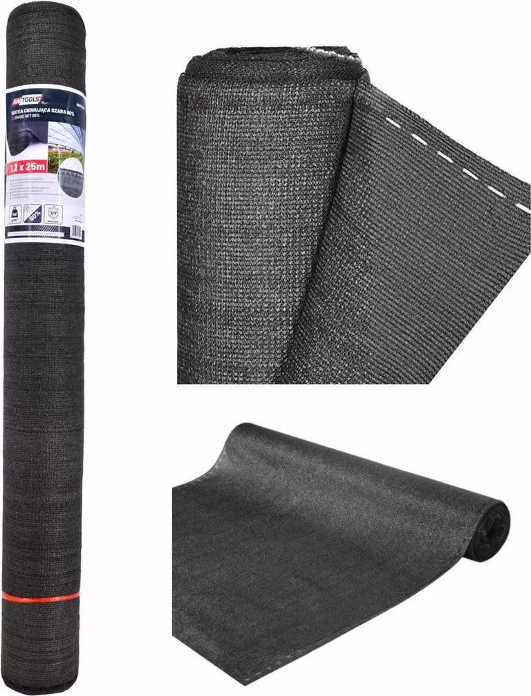 Awtools Rete d'ombra 140G 1.2*25M Grigio Uv 80%