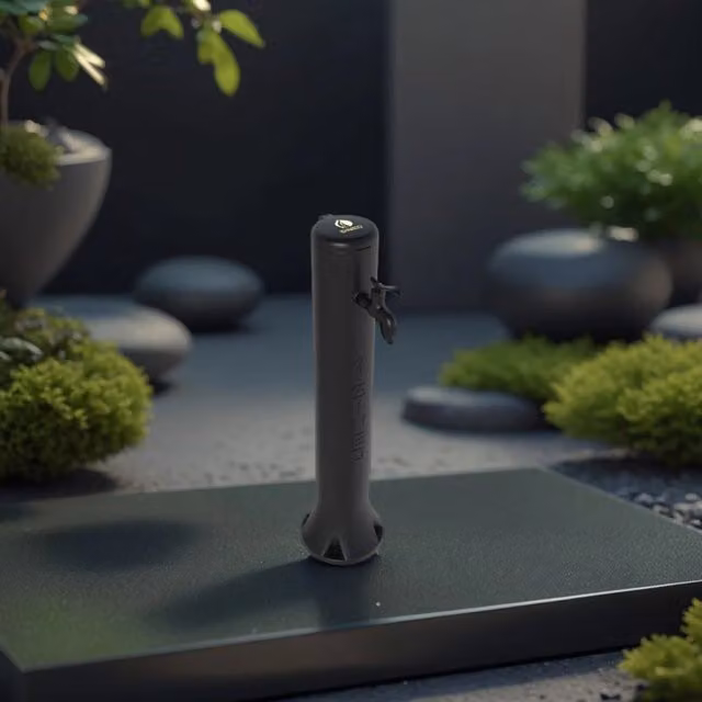 Sined Tritone Fontanella Da Giardino In Hdpe Con Predisposizione Per Attacchi Rapidi Nera Altezza 100 Cm Realizzata In Hdpe