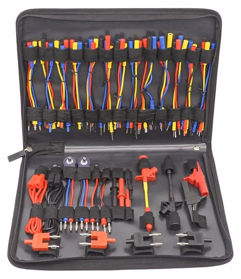Kit di cavi di prova per multimetro - 70 pezzi - Con connettori a lamella piatta - Per test automobilistici e diagnosi di veicoli
