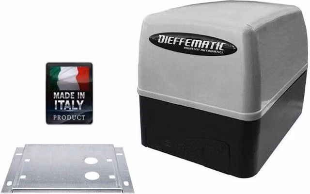 Motore per cancello scorrevole Dieffematic KV4 da 400kg 230V in alluminio e plastica grigio argento