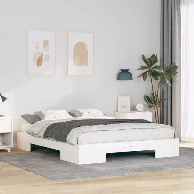 Struttura del letto-Giroletto-Rete del Letto Bianco 160 x 200 cm