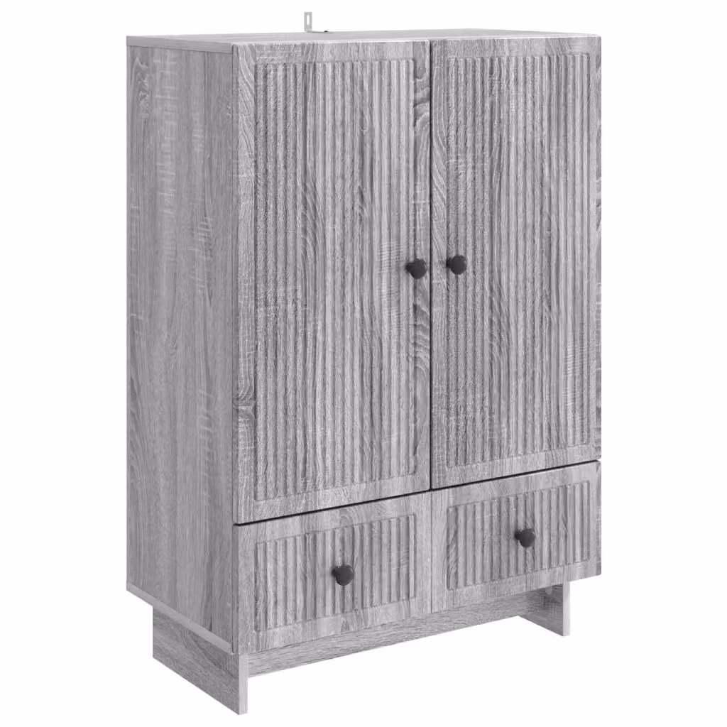 Credenza Sonoma grigia vidaXL in legno ingegnerizzato L: 66 cm, P: 34,5 cm, H: 95 cm – 2