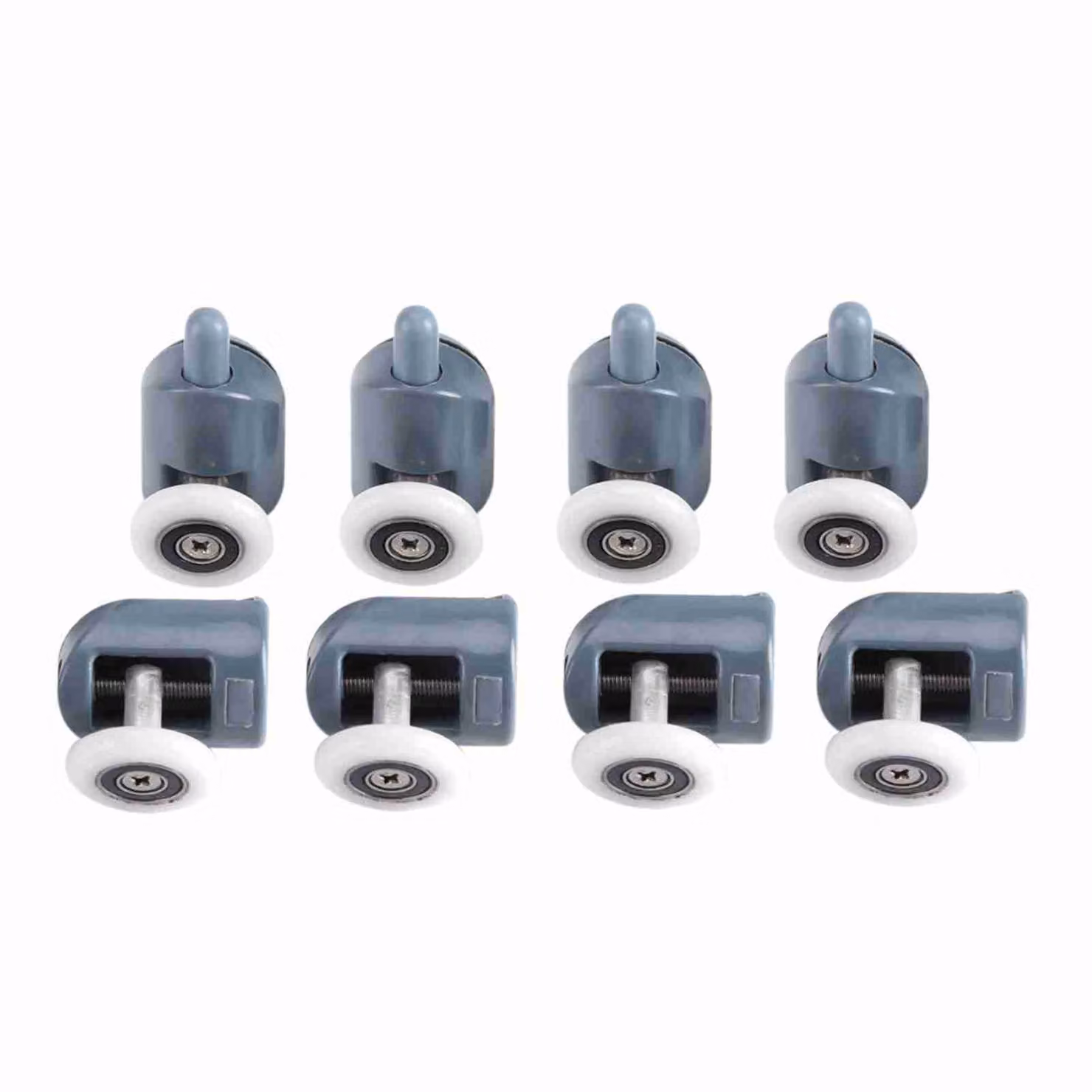 8 x doppio fondo superiore porta doccia rulli pulegge ruote corridori bagno ruota singola