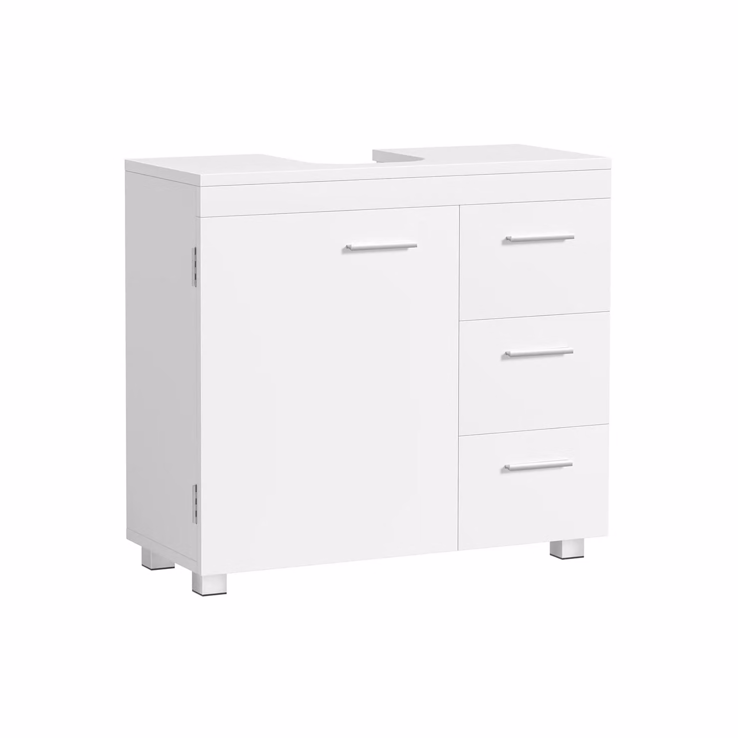 Mobile Sottolavabo per Bagno 30 x 70 x 64 cm Bianco Nuvola, Bianco Nuvola