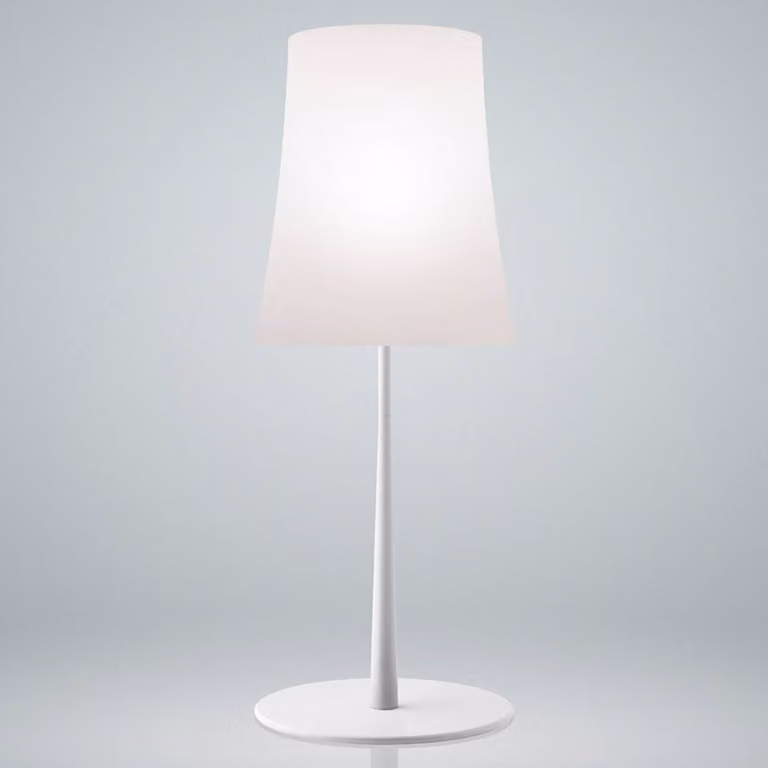 Foscarini Lampada da tavolo di design Birdie Easy Grande, Bianco / Opale, Soggiorno / Sala da pranzo, Metallo, Design, Lampada da tavolo