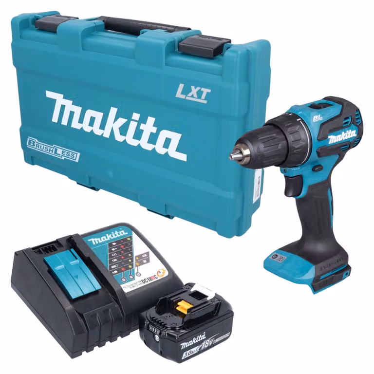 Trapano avvitatore a batteria Makita DDF 490 RF1K 18 V 65 Nm brushless + 1 batteria da 3,0 Ah + caricabatterie + valigetta