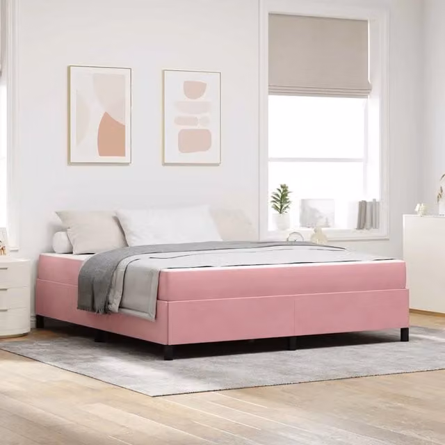 Struttura del letto Rosa 180 x 200 cm Tessuto 3399083