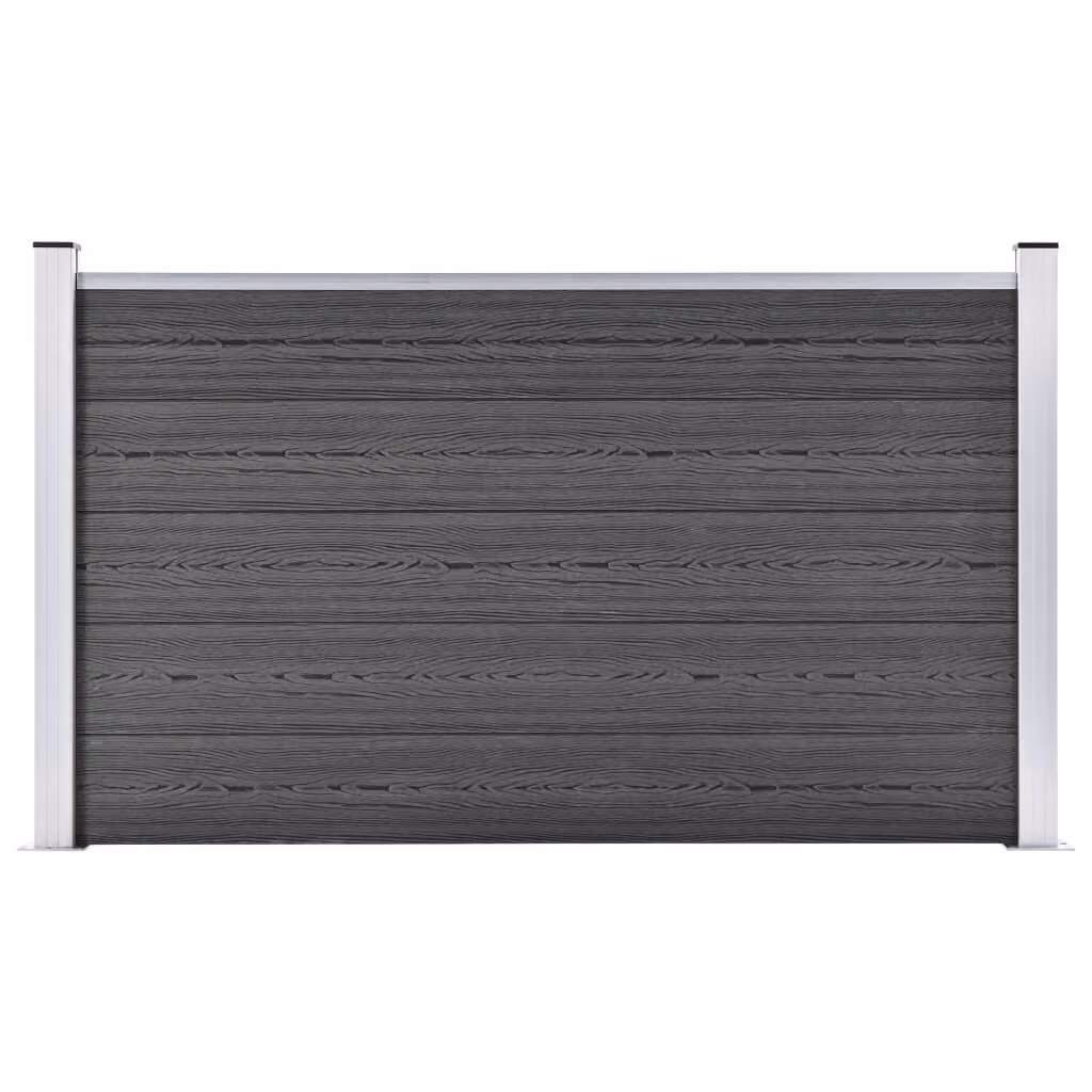 vidaXL Elemento di recinzione WPC 180x105 cm nero