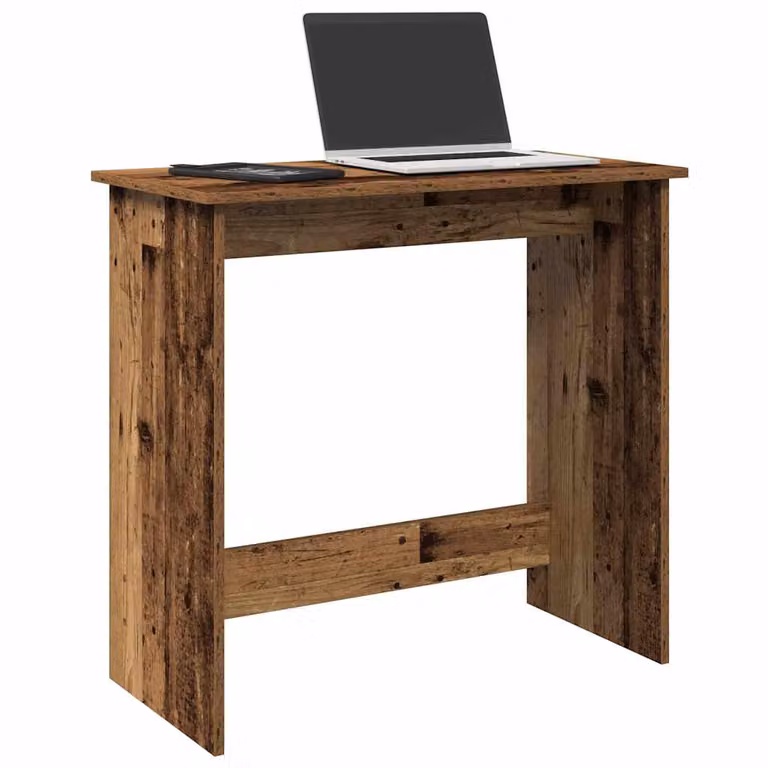 Scrivania vidaXL in stile rustico marrone in MDF e laminato L: 80 cm, P: 40 cm, H: 75 cm