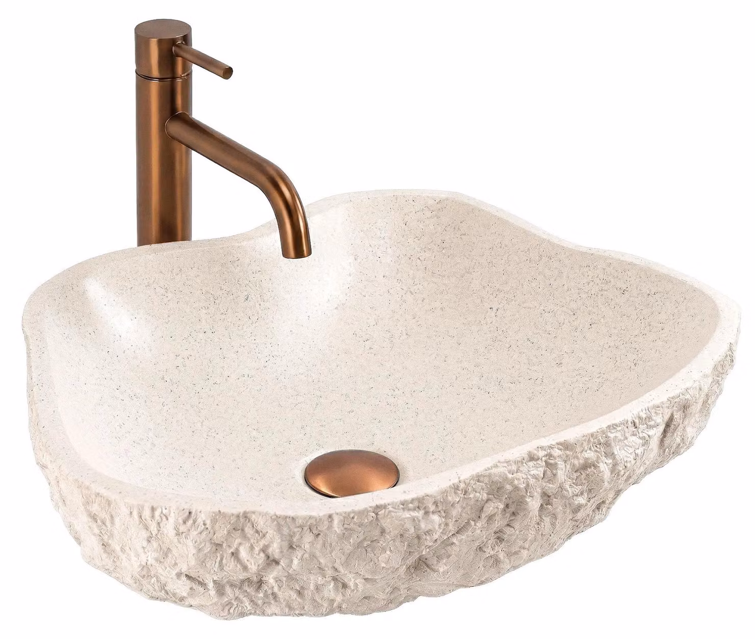 Rea Lavabo Da Appoggio Isla Warm Beige