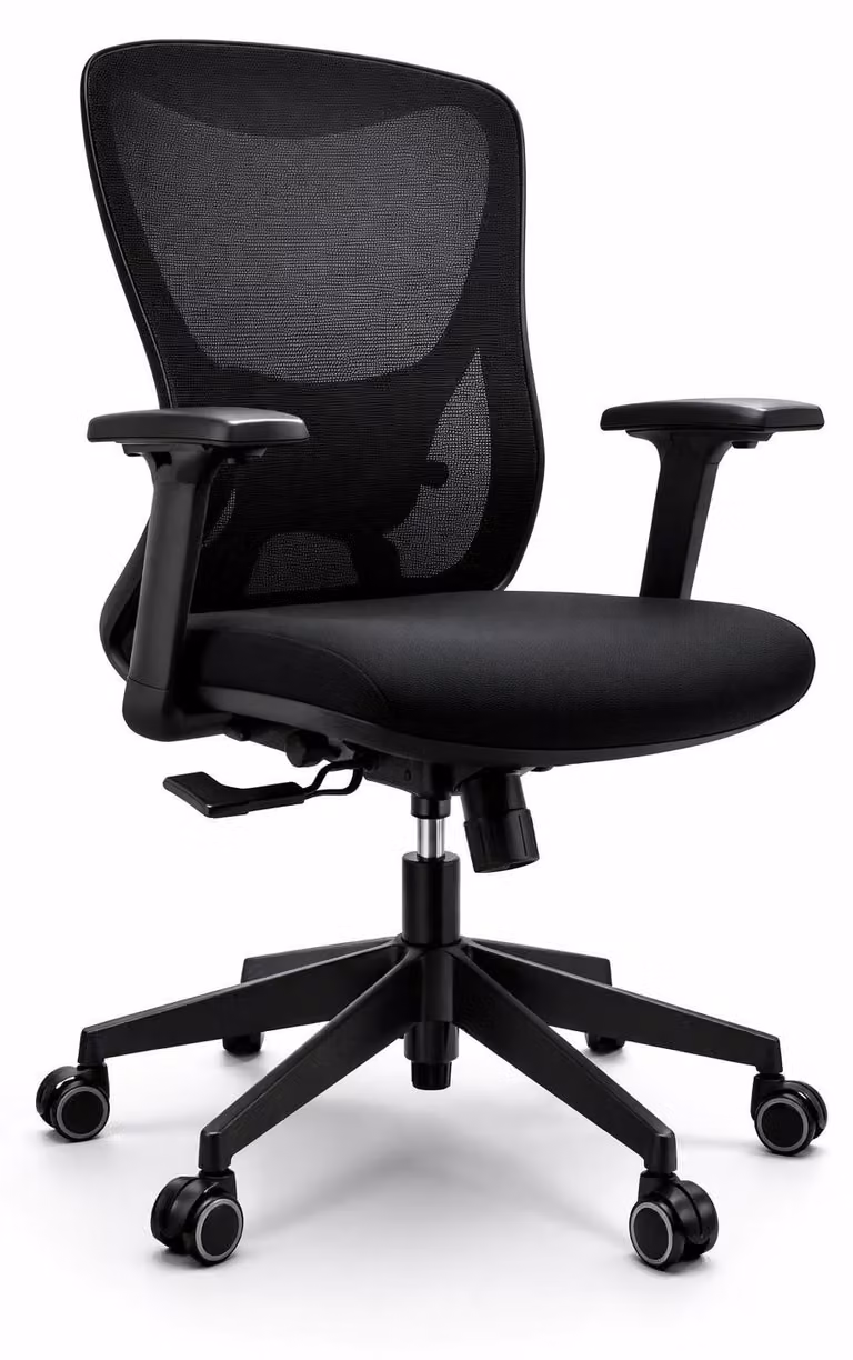 Sedia da ufficio ergonomica con schienale in rete e braccioli regolabili