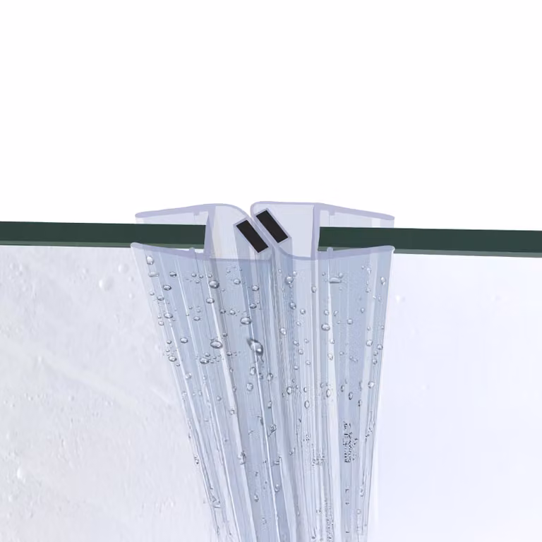 1 coppia 180° DM01 4mm-6mm guarnizione magnetica per doccia 200cm