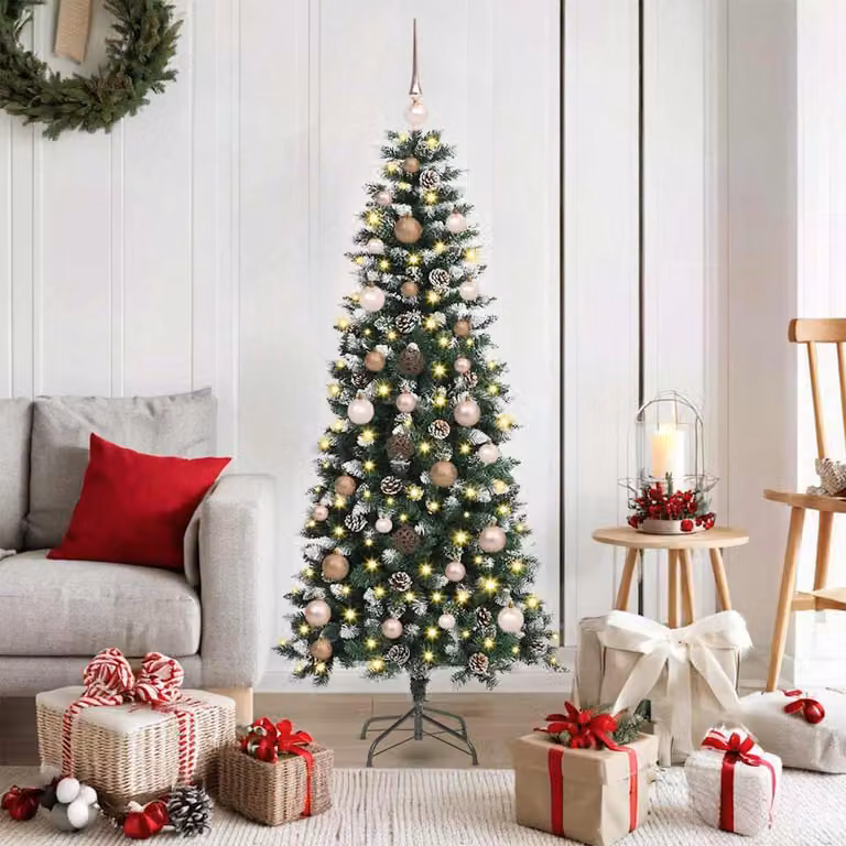 Maison Exclusive - Albero di Natale artificiale verde, 150 cm, in PVC, plastica e acciaio