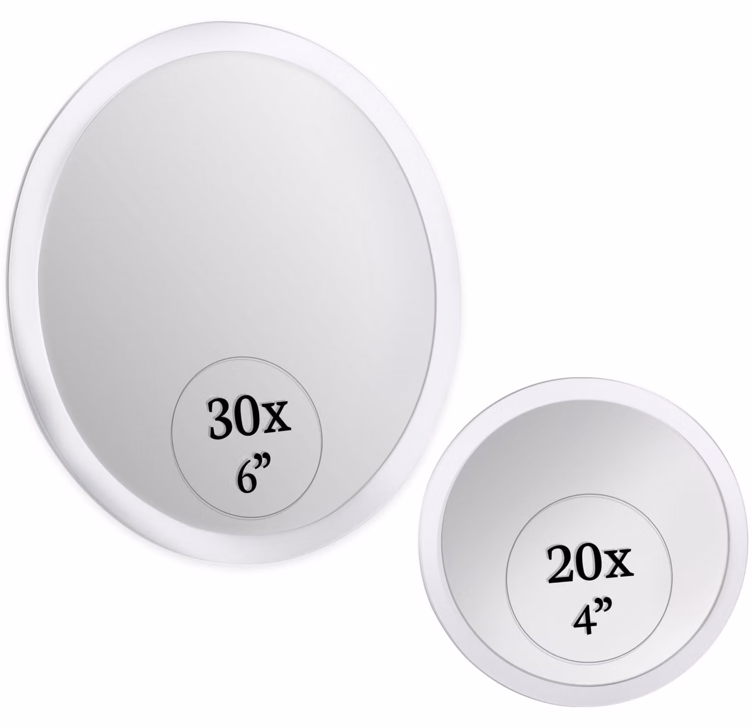 Omgoods - Set di 30 specchi ingrandenti e 20 specchi ingrandenti con ventose - Ideale per il trucco e le sopracciglia