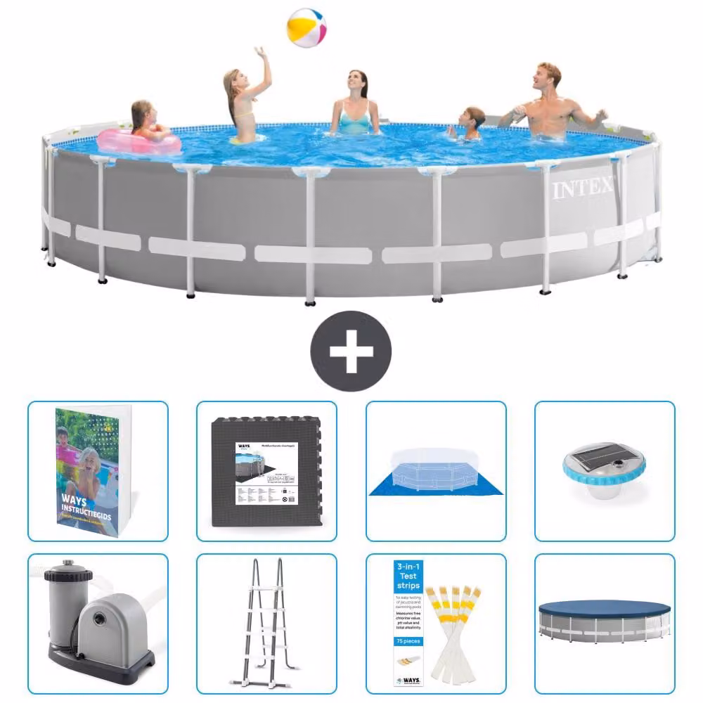 Struttura per piscina a forma di prisma - 549x122 cm - composta da 7 elementi - modello S608