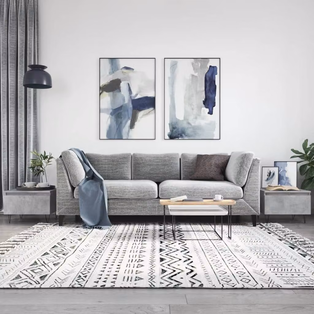 Maison Exclusive - Tavolini da salotto 2 pezzi Grigio cemento 50x46x35 cm Materiale ligneo