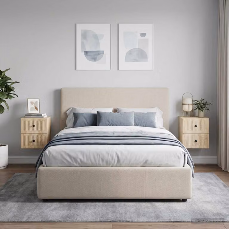 Set di 2 Mobiletti da notte a muro vidaXL in Rovere Sonoma, L 33 cm x P 34,5 cm x H 40 cm