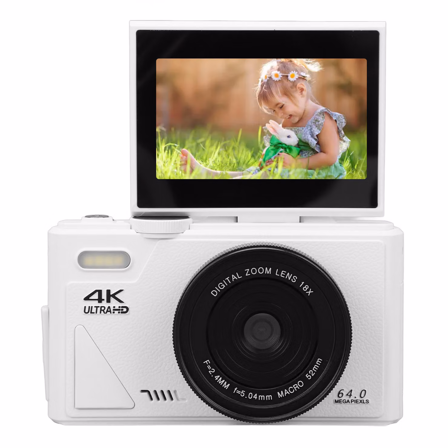 Fotocamera digitale, fotocamera digitale 4K, fotocamera compatta, fotocamera digitale portatile, fotocamera digitale con schermo ribaltabile, fotocamera digitale retrò