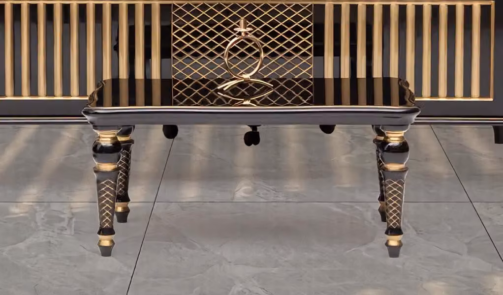 Klassische Schwarz Couchtisch Zeitlos Sofatisch Tische Holz Wohnzimmertisch