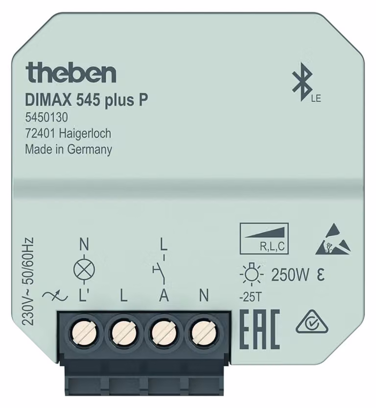 Theben dimmer universale DIMAX 545 plus P grigio 5450130
