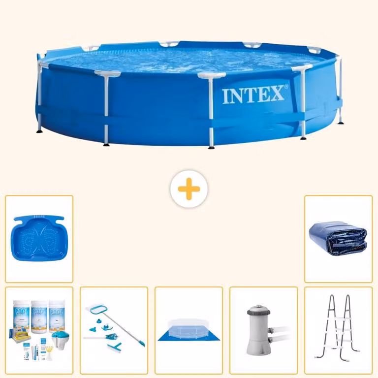 Piscina autoportante rettangolare - 366x76 cm - 8 pezzi - Modello S20446
