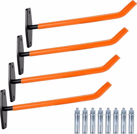 Supporto da parete da 26 cm, in metallo, per garage, 10 mm