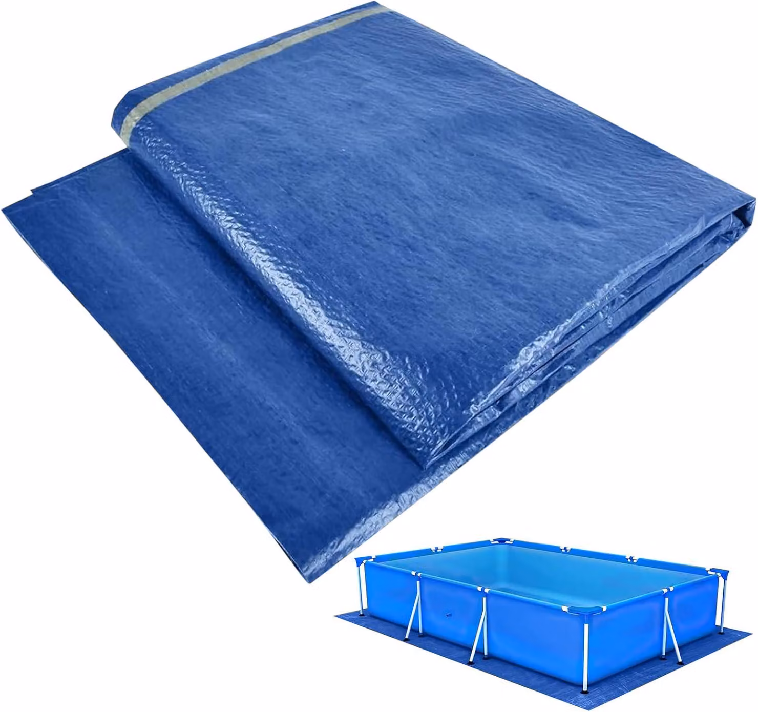 Telo di copertura per piscina, telo di fondo, dimensioni 300x180 cm, per piscine rettangolari