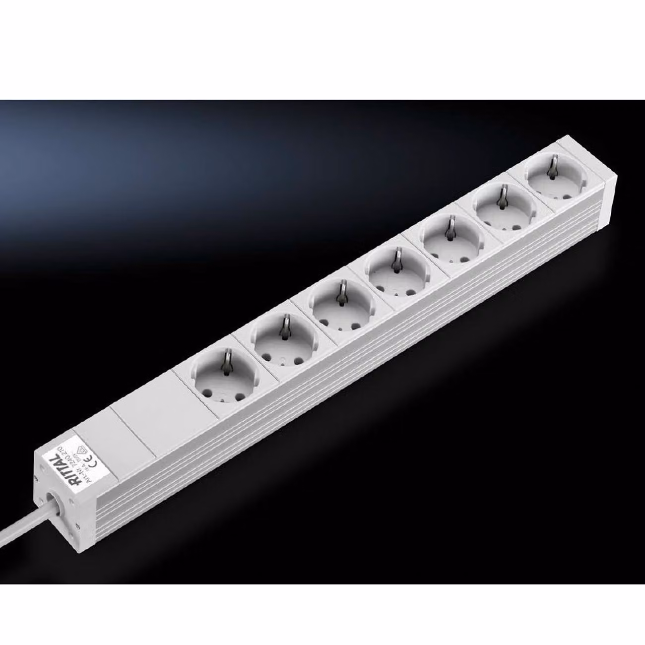 Rittal - Steckdosenleiste (Rack - einbaufähig) - 7 Ausgangsstecker - 1U (7240.210)