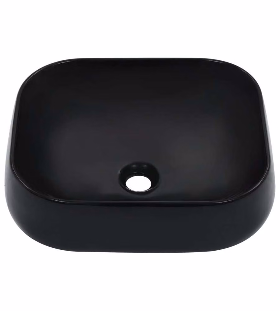 Lavandino 44,5x39,5x14,5 cm in Ceramica Nero
