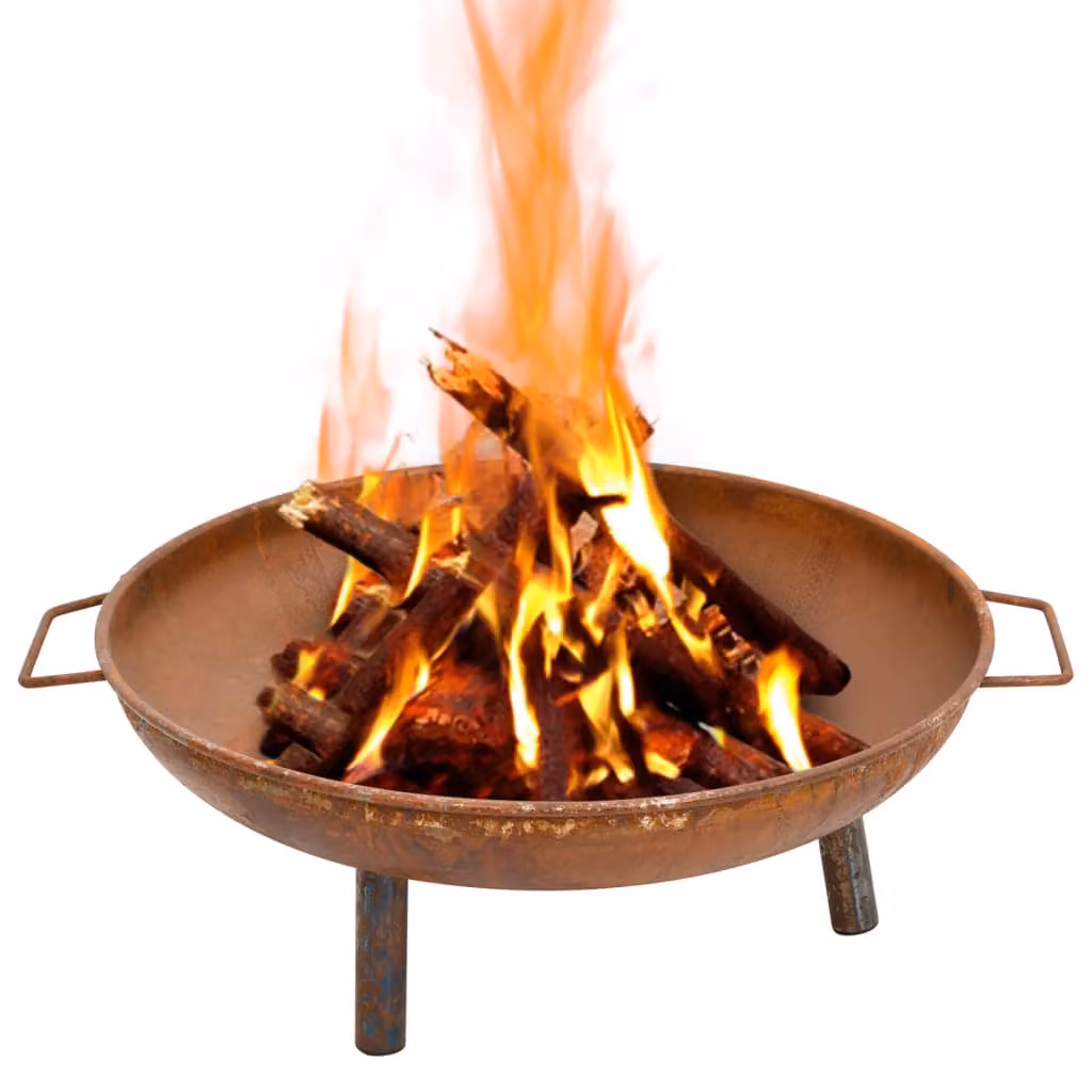 The Living Store ciotola da fuoco 67,5x58x22,5 cm in acciaio