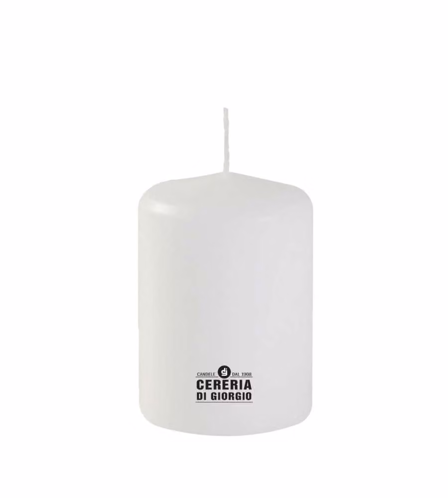 CERERIA DI GIORGIO Candela Bianco Rotonda 7x10 cm Inodore Decorativa