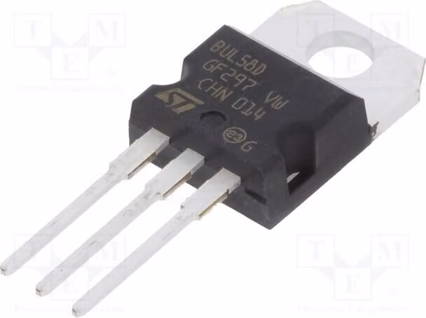 1 x Transistor: NPN, 450V, BUL58D, transistor NPN a foro passante, 85W, 8A, bipolare