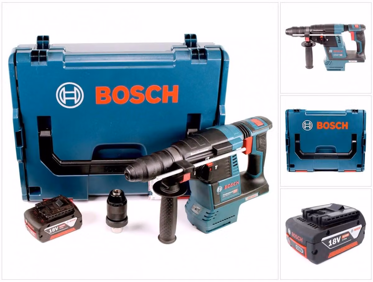 Bosch GBH 18V-26 F Martello perforatore a batteria 18V 2,6J brushless SDS plus + 1x batteria 5,0Ah + L-Boxx - senza caricabatteria rapido